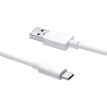 Miniatyrbilde 2 av 3: Offisiell Oppo DL129 VOOC USB Type C til USB Type A Datakabel - Hvit (Bulkpakket)