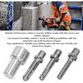 Miniatyrbillede 3 af 5: Have Auger Powerboremaskine Adapter Auger Adapter 1 Til Power Auger 3 Boremaskine Adapter Kulstofstål Rund Chuck 2 Huller 2 Spor Have Auger Boremaskine Forbindelse- ACG