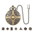Mini Dnd Terning Sett Steampunk Tannhjul Lommeur Terning Sett Metall Dd Terninger Rollespill Brettspill Tilbehør For Bordspilleventyr b