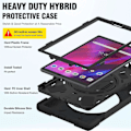 Miniatyrbillede 4 af 4: Til Lenovo Tab K10 / M10 Plus Silikone + PC Beskyttende Tablet Cover (Sort)