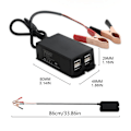 Miniatyrbilde 4 av 5: 12V Batteriklipslader for Mobiltelefonnettbrett Bil Motorsykkel USB-laderenhet