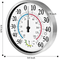Miniatyrbillede 2 af 5: 12\" Udendørs Termometer - Store Tal Trådløst Indendørs Udendørs Termometer - 2 i 1 Termometer Hygrometer - Væghængt Hygrometer Termometer