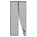 Miniatyrbillede 1 af 5: Insektnetdør 100x220 insektbeskyttelse sort magnet myggenet Sort