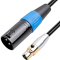 Miniatyrbilde 2 av 5: 3-polet Mini XLR hann til XLR hunn adapterkabel Balansert ledning for opptak, høyttalersystemer, radio