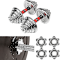 Miniatyrbillede 3 af 3: Sæt af 4 Dumbbell Spinlock, Skridsikker 25 Mm Standard Spinlock Klemmer, Skruehætter til Dumbbell Stænger, Barbell Stjerne Klemmer -t