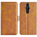 Miniatyrbillede 1 af 4: Til Sony Xperia Pro-I Dobbeltsidet Magnetisk Spænde Horisontal Flip Telefon Læder Etui med Holder & Kortlommer & Pung