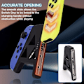 Miniatyrbillede 2 af 4: Veeki Slide Joy Con Opladergreb til Switch/Switch OLED Bærbar Joy Con Oplader Controller Komfortgreb Hurtig Opladning Under Spil (sort)