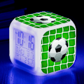 Miniatyrbild 1 av 4: Kreativ väckarklocka, fotbolls-LED, multifunktionell, färgglad, färgförändrande, lysande väckarklocka, tyst väckarklocka för studenter, mycket lämplig som en Chi