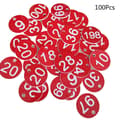 100 st plast ID-nummerbrickor 1-100 Graverade nummer ID-bricka Färgad för nyckelring SVC