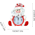 Miniatyrbild 5 av 5: Julpynt Liten Väckarklocka Batteridriven Tomte Snomwan Dekorativ Bordsklocka