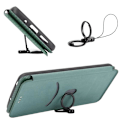 Pikkukuva 4 / 4: Asus Zenfone 11 Ultra 5G:lle nahkainen kuori hiilikuitu-pinnalla, magneettinen telakka - Vihreä