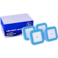Miniatyrbillede 4 af 4: [Pakke med 4] Stikkontakt LED Lyseblå Natlys med Skumring til Daggry Sensor, Automatisk Tænd/Sluk - Perfekt til Trappe, Gang og Køkken