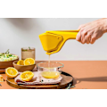Miniatyrbillede 1 af 5: Citronpresser, nem at presse manuel citronpresser, citruspresser der kan foldes flad, citronpresser med sideværts drejeled gul