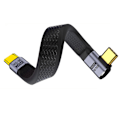 Miniatyrbillede 2 af 5: UC-002-0.13R 13cm Vinkelret 240W Type-C Han til Han USB4 40Gbps 100W 8K Fladt FPC Datakabel til