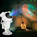 Miniatyrbilde 5 av 5: Astronaut Galaxy-projektor Stjernehimmel nattlys Roterende lampe Romdekor USB-lading med fjernkontroll