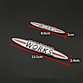 Miniatyrbild 5 av 5: Chrome MINI JCW John Cooper Works Front Grill Emblem Badge Dekaler för Clubman Countryman R50 R52 R53 R55 R56 R57 R58 F55