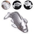 Miniatyrbillede 4 af 4: Aluminium Legering Fisk Kagebageforme Karpe Formet Kageform Tin Fødselsdag til Kagedekoration Sølv