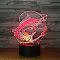 Miniatyrbillede 3 af 5: Fiskeri 3D LED Lys Stereo Akryl Natlampe Fisk Spiser Agnstemning Belysning 7 Farver
