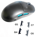 Miniatyrbilde 3 av 4: 2 par G4 G5 venstre museknapper C6 C7 husskall for G Pro Wireless