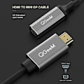 Miniatyrbild 2 av 5: QGeeM HDMI-kompatibel till Mini DP-konverteringsadapterkabel UHD 4K@30Hz Plug and Play för PC-bärbar dator
