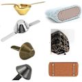 Miniatyrbillede 4 af 5: 120 stk. Taskeben, Håndtaskefødder, Håndtaske Keglefødder, Håndlavede Lædernitter, Bundplade Taskefødder, Metal Flade Fødders Kegle Svampe Studs Spidsnit, 4 Farver