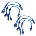 6 stk. lydforbindelse til 1 RCA hun til 2 RCA han adapter splitterkabel