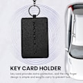 Miniatyrbillede 3 af 5: Nøglekort Holder til Model 3, Anti-Støv Let Læder med Nøglering til Model 3 Tilbehør Sort