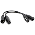Miniatyrbillede 1 af 5: XLR Han 3-polet til XLR Hun 5-polet & XLR Hun 3-polet til XLR Han 5-polet Lydkabel, Til Mikrofon
