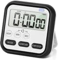 Digital Visuell Timer 24-Timmars Magnetisk Klocka Stoppur Uppräkning & Nedräkning Timer med Stor LCD-Skärm Display Stora Siffror