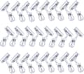 25-pack roterande skyltclips i plast, skyltclipshållare, transparenta