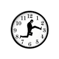Miniatyrbillede 1 af 5: 10 tommer Ministry of Silly Walks ur med glasfront og ABS ramme, moderne sjov batteridrevet lydløs vægur uden tikken til soveværelse