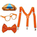 Pikkukuva 1 / 5: Ole kuin Blippi - Pukeutumisleikki! Rooliasu Hattu Lasit Halkosamet