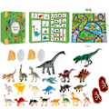 Miniatyrbillede 1 af 4: 2024 Ny Julekalender Tælling Ned Dinosaur Blind Box DIY Arkæologisk Dinosaur Legetøjs Sæt Tyrannosaurus Rex Med Tæppe