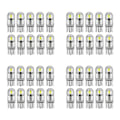Miniatyrbild 1 av 5: 40 st LED-lampor T10 168 194 W5W Dome License Side Marker Vit 6000K Canbus