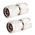 Miniatyrbillede 4 af 5: 2 stk. 50 ohm messing N Type han til han adapter lige stik