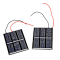 Miniatyrbillede 1 af 4: 2 stk. 1,5V 400mA 80x60mm - Mini Solcellepaneler til Solcellepaneler - DIY-projekter - Legetøj - Batteri C