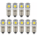 Miniatyrbild 1 av 5: E10 9V LED-lampor Kallt vitt 5SMD 0,5W (Kallt vitt, 9V) 10-pack