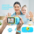 Miniatyrbillede 4 af 5: Blå Digitalt Videokamera Legetøj Til Børn Drenge Piger 2 Tommer Ips Skærm Kamera Toddler Kids Piger Bedste Fødselsdagsgave Legetøj Med 32G Sd Kort