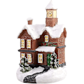 Miniatyrbilde 1 av 5: Miniatyr Retro med Belysning Julenlandsby Juledekorasjon Hy