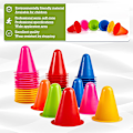 Miniatyrbild 2 av 5: Mini Agility Koner för Barnsport, Inomhus- och Utomhusträning (3 tum, 6 färger, 60-pack)
