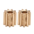Miniatyrbillede 1 af 5: Duplo Intelli Lok Modul 0,5 Motor Pinion Gear Messing Udskiftning - 9 Tænder (2 stk)