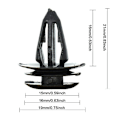 Miniatyrbillede 3 af 3: 10 stk. Til MG ZS MG3 Bagagerumsdæksel Parcelhylde Snor Klips Holder w12769996
