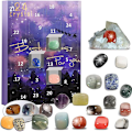 Miniatyrbillede 2 af 4: Adventskalender 2024 krystal, nedtælling til jul med 24 chakra krystaller og identifikationskort, til samling og dekoration