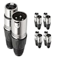 Miniatyrbilde 1 av 5: 5 Par 3-polet XLR Hunn-Hann Mikrofon Lydkabel Wire Connector Plug Kabelterminal for Mic Sol