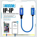 Miniatyrbillede 3 af 4: ISOFT IS-003A Data Transmission Cord Lightning til Lightning Easy Copy Datakabel til iPhone