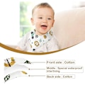 Miniatyrbild 3 av 5: 10-pack baby dreggellappar - justerbar tryckknappsförslutning, 100 % bomull (0-36 månader)