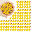 Miniatyrbillede 1 af 5: 100 stk. Mini Gule Ænder Andunger Tiny Duckies Have Landskab Akvarium Dukkehuse Pottede Planter Dekoration