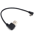 Pikkukuva 5 / 5: USB B-tyyppi Mini 5-napainen uros oikea/vasen kulma 90 astetta USB 2.0 uros kaapeli 30cm
