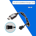 Miniatyrbild 3 av 5: 7.4v 3.7v X2 Laddare Sm-4p Li-ion Batteri Elektrisk Rc Leksaker Bil Båt Usb Kabel