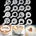 16 stk. Kaffe Latte Art Stensiler Maler Kaffetilbehør